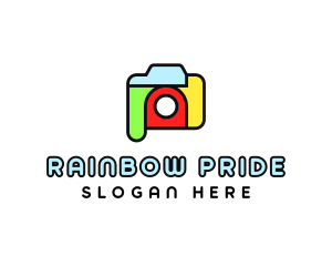 Colorful Camera Outline logo design