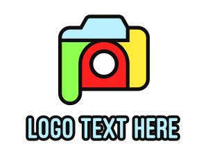 Paparazzi - Colorful Camera Outline logo design