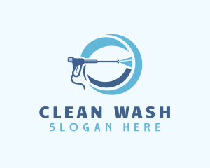 Washer - Blue Pressure Washer logo design