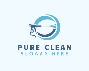 Blue Pressure Washer logo design