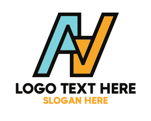 Voice Actor - Professional AV Letters logo design