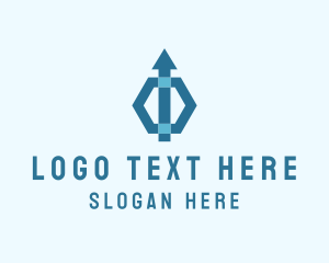 Letter Hs - Hexagon Consultant Arrow logo design