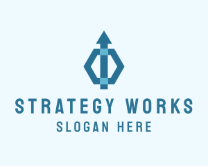 Hexagon Consultant Arrow  logo design