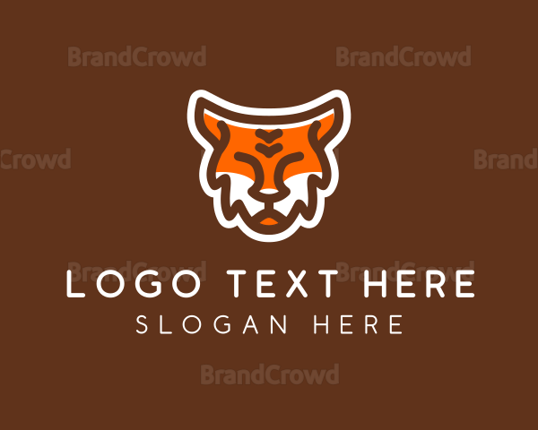 Cute Wild Tiger Logo