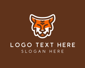 Tiger Head - Cute Wild Tiger logo design
