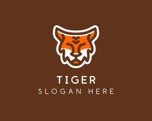 Cute Wild Tiger  logo design