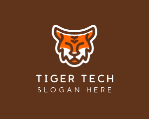 Cute Wild Tiger  logo design