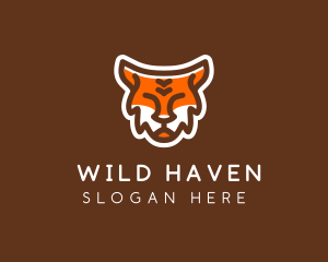 Cute Wild Tiger  logo design