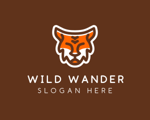 Cute Wild Tiger  logo design