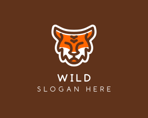 Cute Wild Tiger  logo design