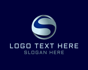 Global - Cyber Sphere Letter S logo design