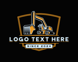 Excavator Backhoe Machinery Logo