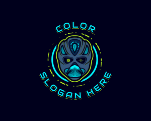 Cyborg Robot Alien Logo