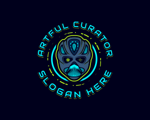 Cyborg Robot Alien logo design