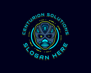 Cyborg Robot Alien logo design