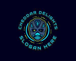 Cyborg Robot Alien logo design