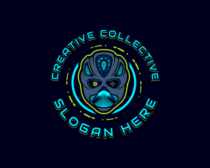 Cyborg Robot Alien logo design