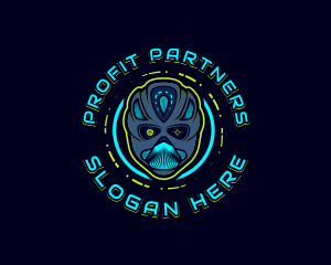 Cyborg Robot Alien logo design