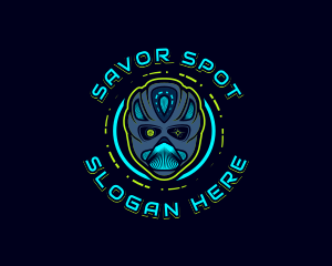 Cyborg Robot Alien logo design