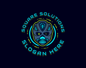 Cyborg Robot Alien logo design