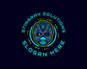 Cyborg Robot Alien logo design