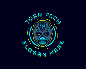 Cyborg Robot Alien logo design