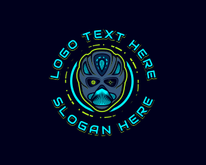 Humanoid - Cyborg Robot Alien logo design