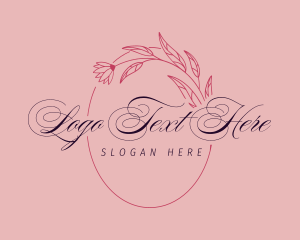 Calligraphy - Classy Floral Beauty logo design