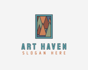 Frame Triangle Painting logo design