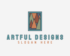 Frame Triangle Painting logo design