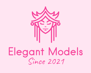 Modeling - Minimalist Royal Princess logo design