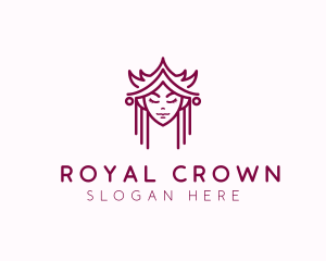 Minimalist Royal Princess logo design