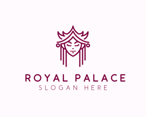 Minimalist Royal Princess logo design