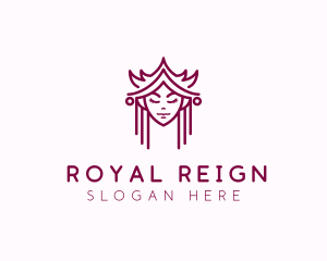 Minimalist Royal Princess logo design