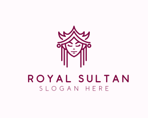 Minimalist Royal Princess logo design