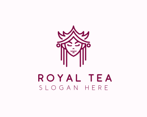 Minimalist Royal Princess logo design