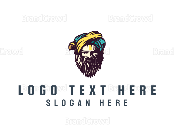 Bearded Sultan Man Logo