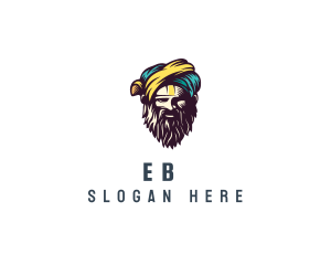 Bearded Sultan Man Logo