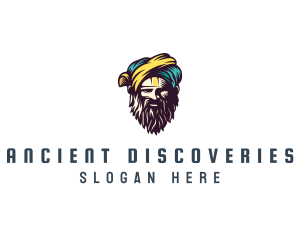 Bearded Sultan Man logo design