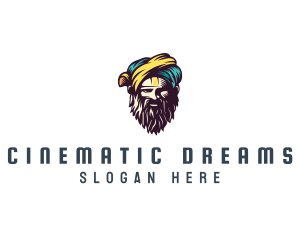 Bearded Sultan Man logo design