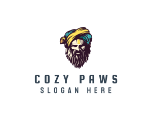 Bearded Sultan Man logo design