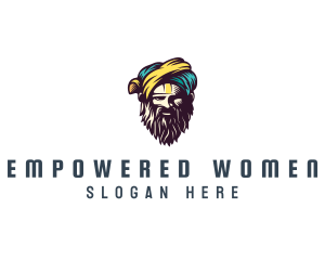 Bearded Sultan Man logo design