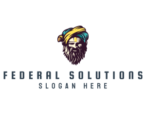 Bearded Sultan Man logo design