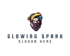 Bearded Sultan Man logo design