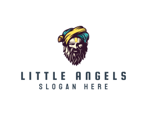 Bearded Sultan Man logo design