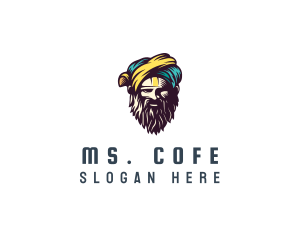 Bearded Sultan Man logo design