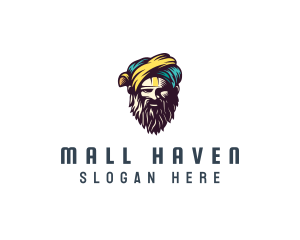 Bearded Sultan Man logo design