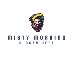 Bearded Sultan Man logo design