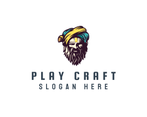 Bearded Sultan Man logo design