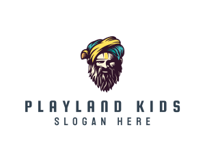 Bearded Sultan Man logo design